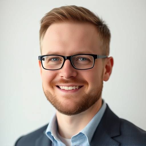 Portrett av Kristoffer Larsen, markedsansvarlig i Aksel Olsen Maskin AS